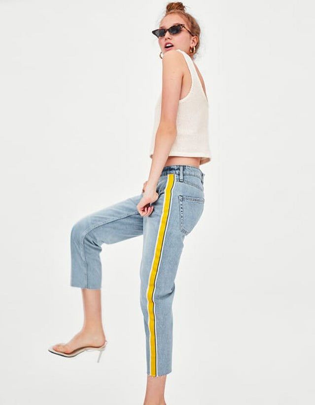 Authentic Denim Straight-Leg Hi-Rise Jeans